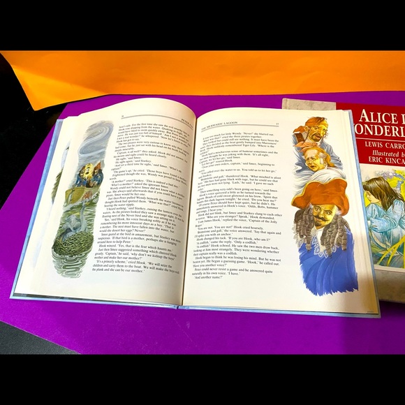 ALICE IN WONDERLAND & PETER PAN HARDCOVER CLASSIC BOOKS NWT BRIMAX 108p. - Picture 7 of 15